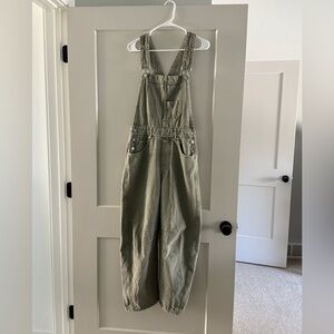 So Me Olive Green Women's Denim Overalls